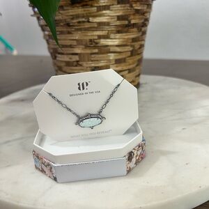 Bomb Party Hematite Oct 2024 Necklace with Opal Pendant